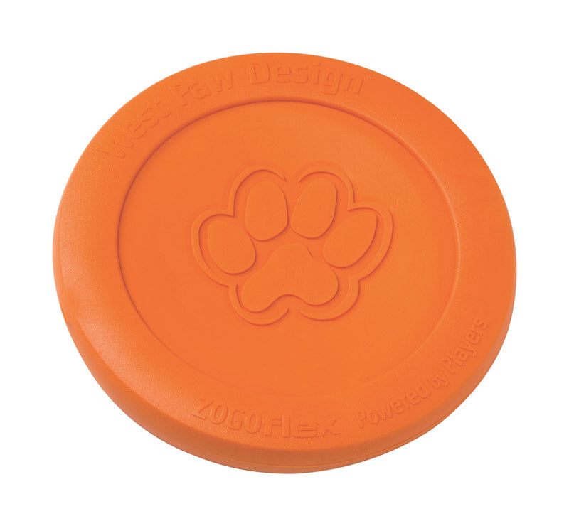 West Paw 8000401 Zogoflex Orange Zisc Disc Synthetic Rubber Frisbee&#4