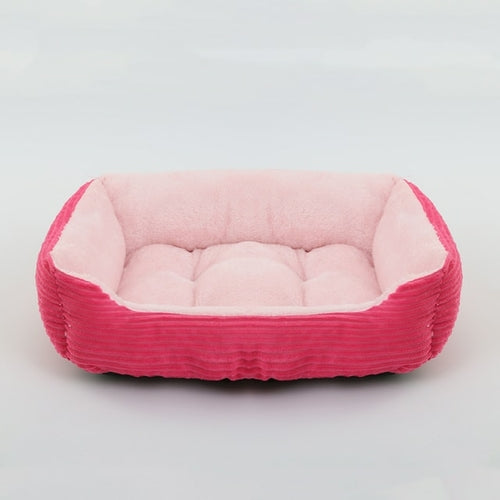 Bed For Dog Cat Pet Square Plush Kennel Medium Small Dog Sofa Bed