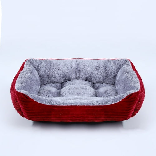 Bed For Dog Cat Pet Square Plush Kennel Medium Small Dog Sofa Bed