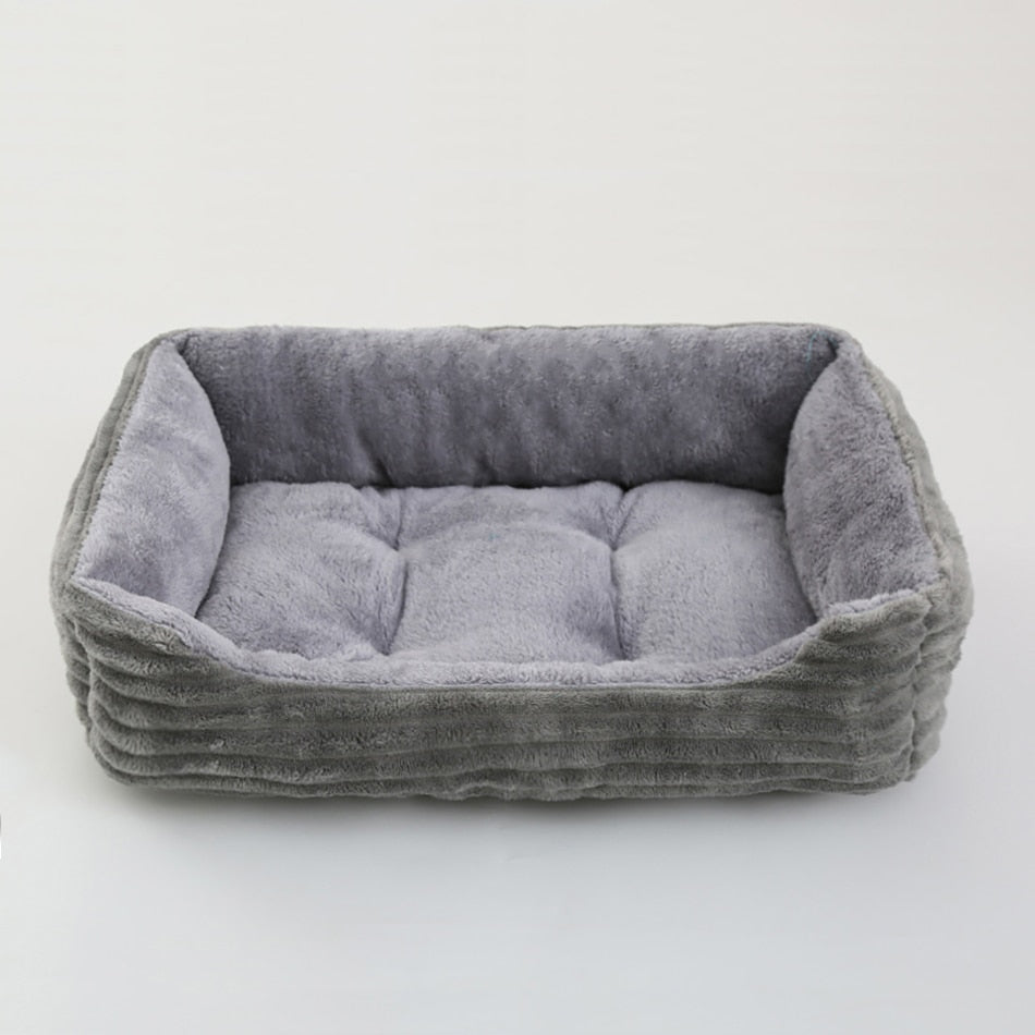 Bed For Dog Cat Pet Square Plush Kennel Medium Small Dog Sofa Bed