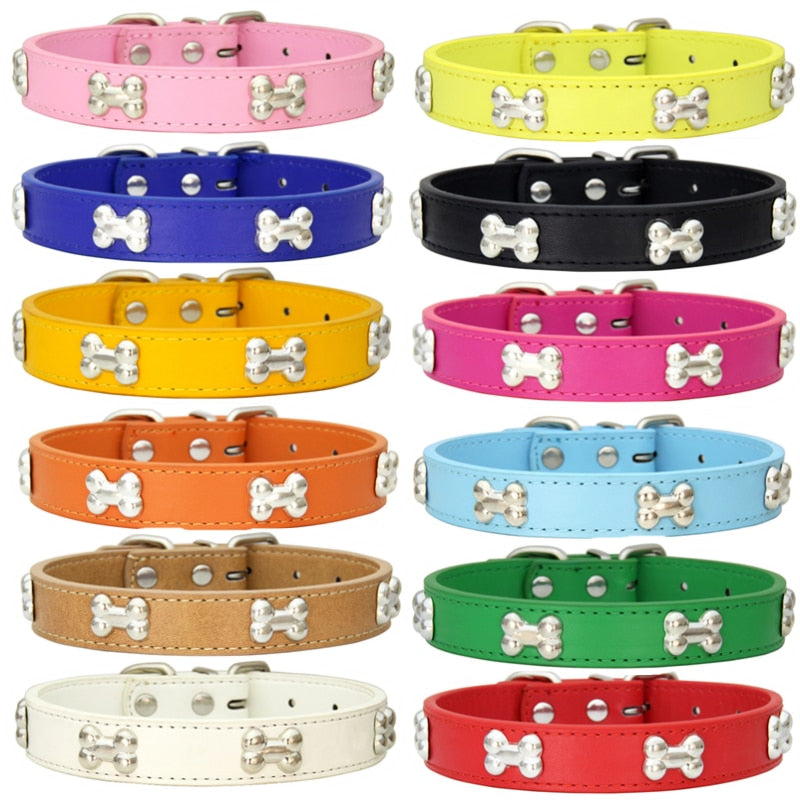 Small Dog Accessories | Leather Puppy Pug Collars