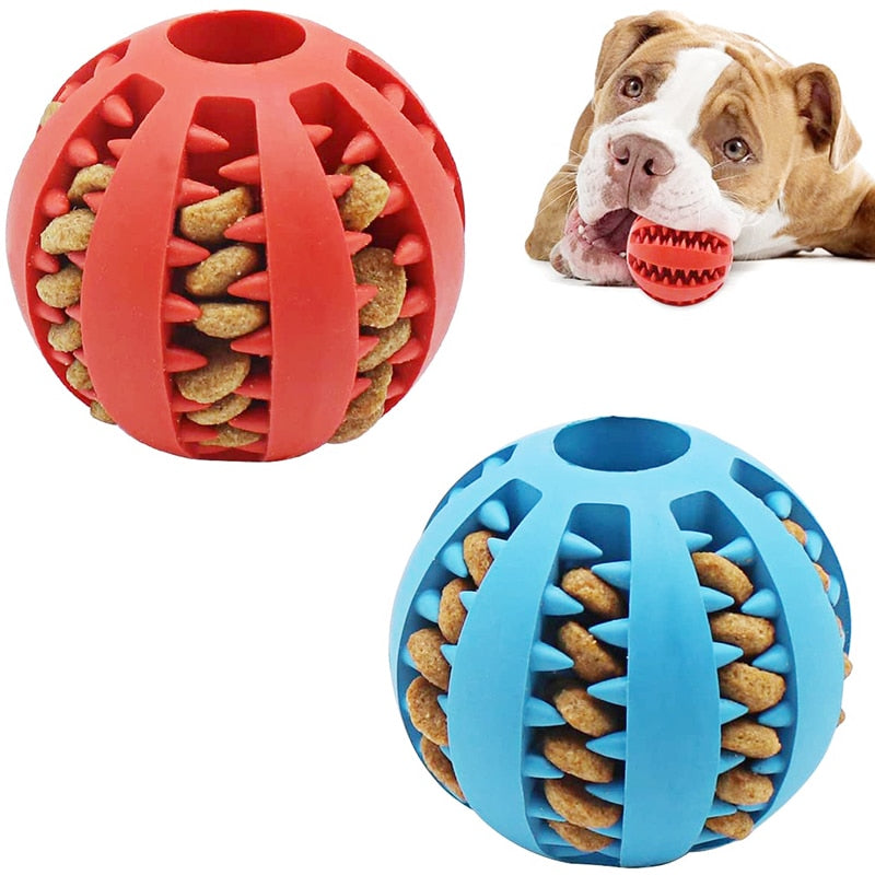 Food Leaking Rubber Ball Toy for Dogs