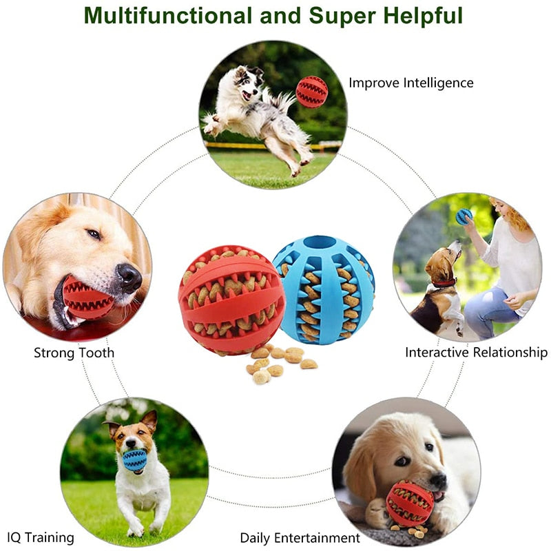 Food Leaking Rubber Ball Toy for Dogs