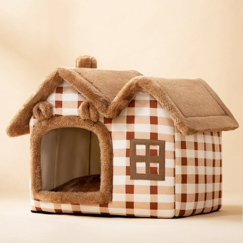 Foldable Cat House Winter Warm Chihuahua Cave Bed Cat Basket For Small