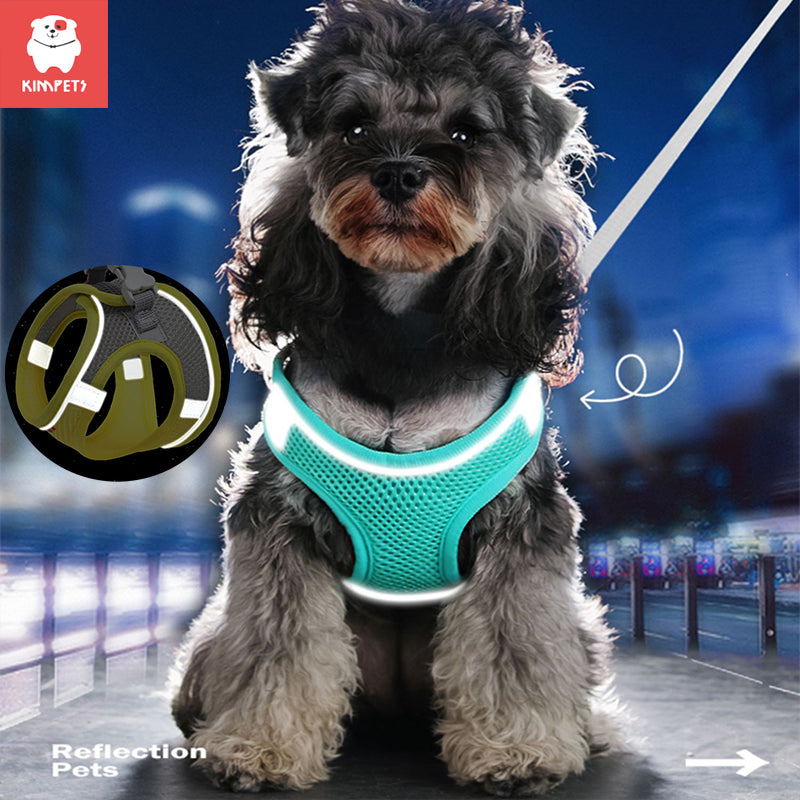 Kimpets Dog Harness Vest Chest Rope Reflective Breathable Adjustable