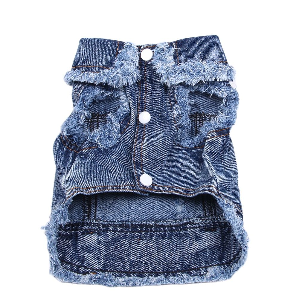 New Dog Jeans Jacket Cute Casual Blue Denim Coat Vest Pet Puppy