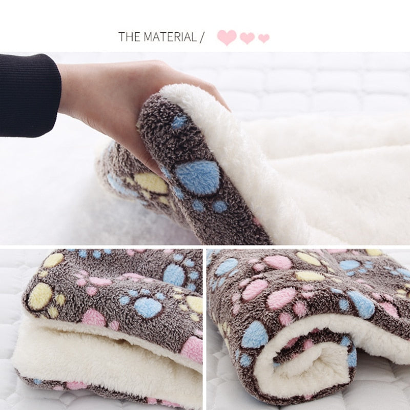 Pet Sleeping Mat Warm Dog Bed Soft Fleece Pet Blanket Cat Litter Puppy