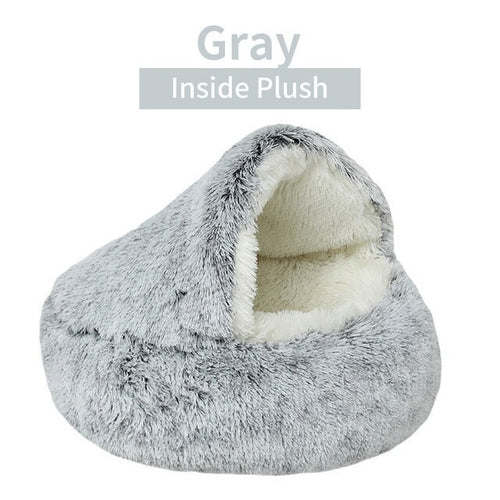 Plush Round Cat Bed Pet Mattress Warm Soft Comfortable Basket