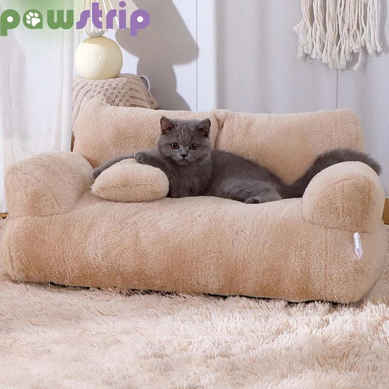 Luxury Cat Bed Super Soft Warm Pet Sofa for Small Dogs Cats Detachable