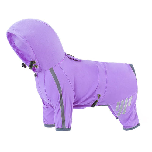 Hooded Reflective Waterproof Rain Coats for Dogs