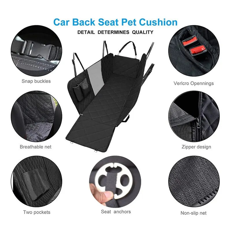 Double Zipper Car Pet Seat Pad Waterproof Dirt Resistant