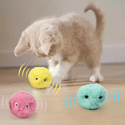 Smart Cat Interactive Ball Plush Electric Catnip Training Toy