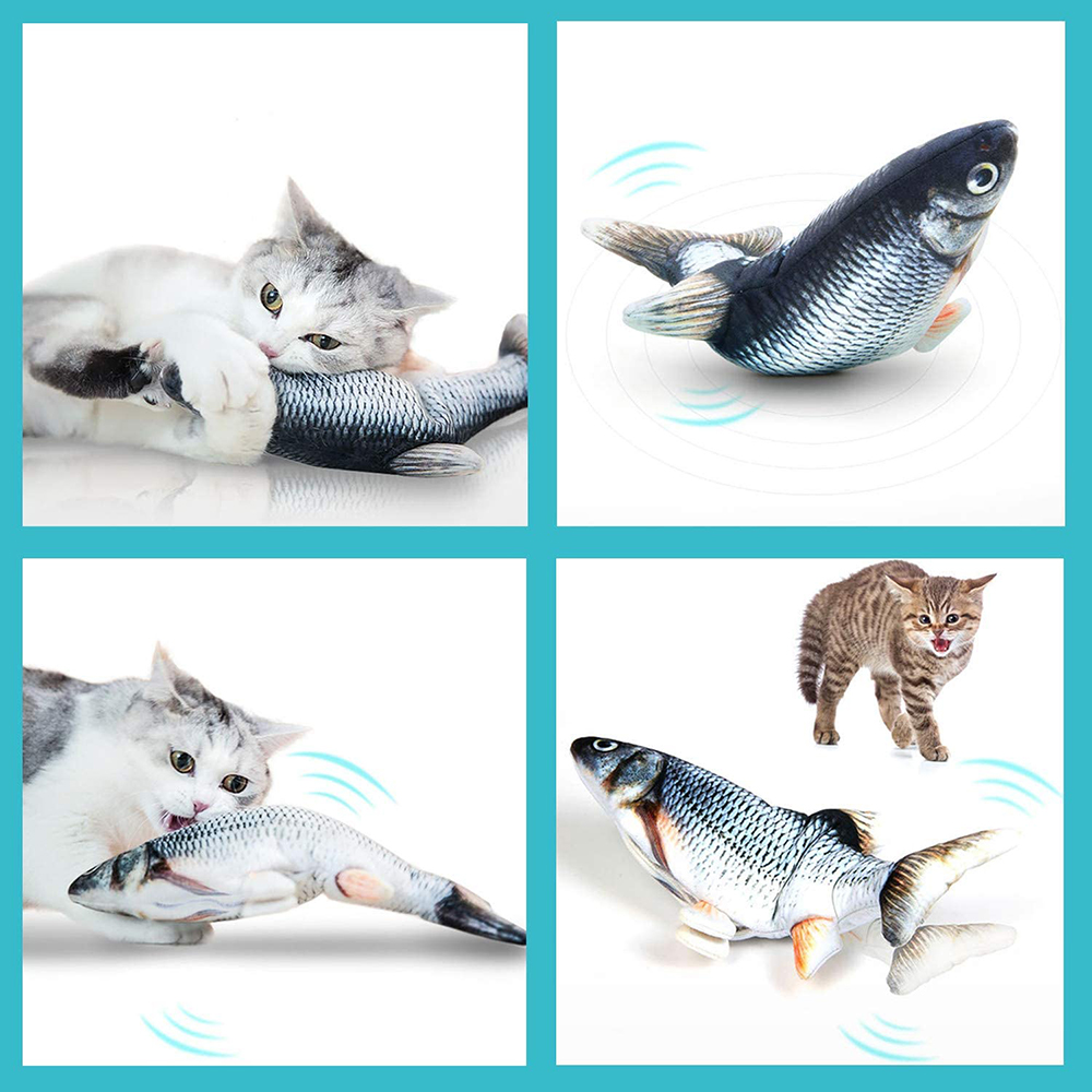 Electronic Floppy Moving Fish Toy for Cats