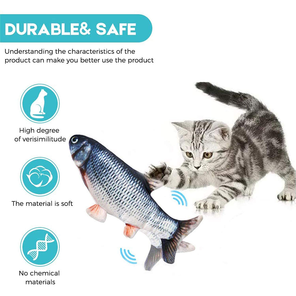 Electronic Floppy Moving Fish Toy for Cats